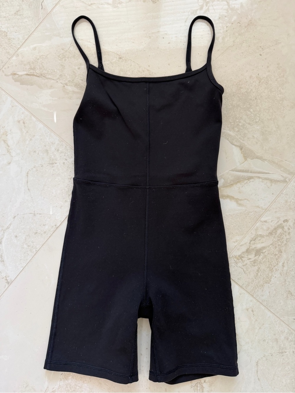 Aritzia Wilfred Black Tank Short One-Piece Bodysuit